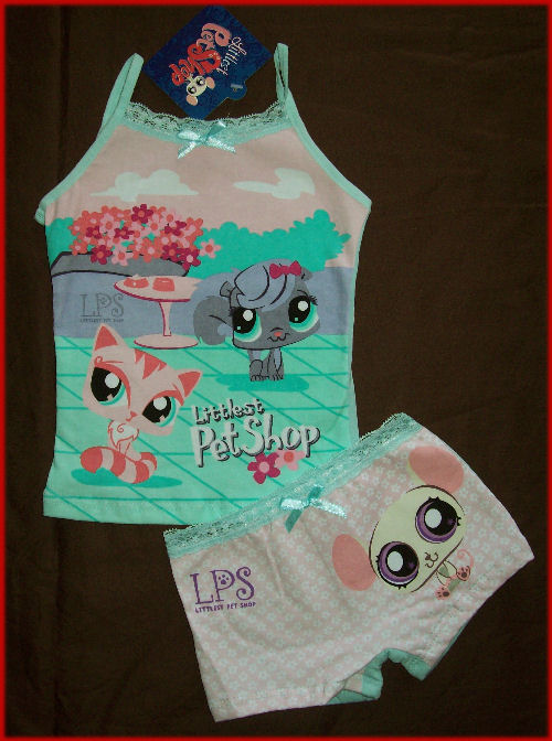 LITTLEST PET SHOP 2pc Underwear Set UNDIES VEST 2 3 4 5  