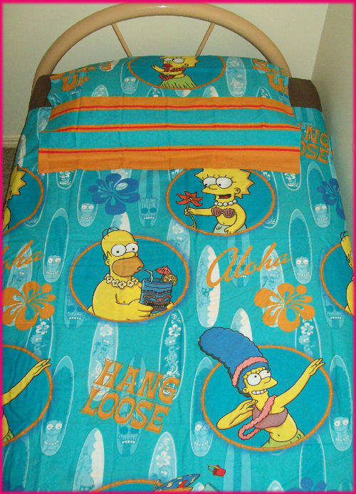 THE SIMPSONS SINGLE BED QUILT COVER Doona Duvet Set w/ P Case   Bart 